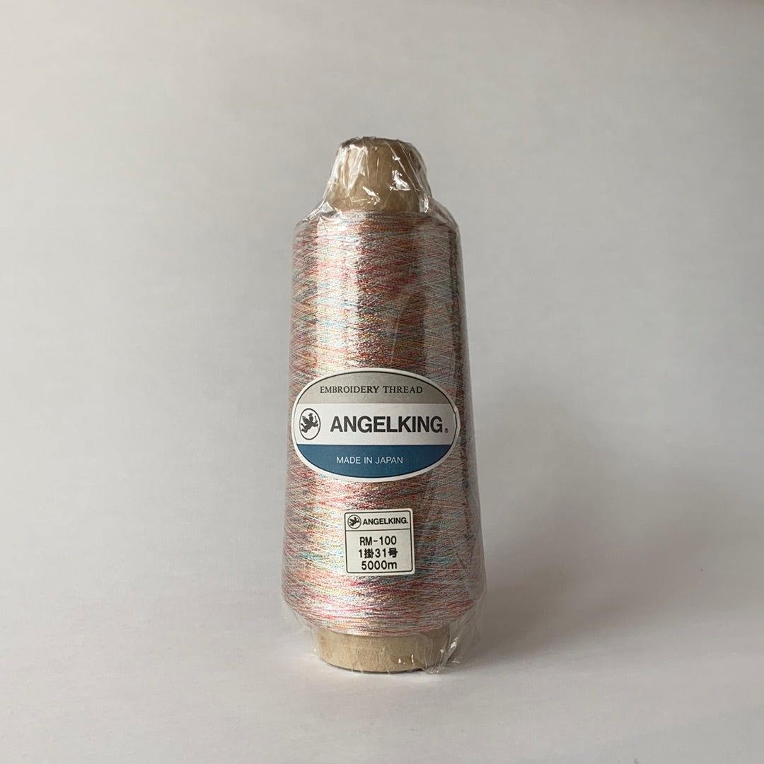 1-ply Kasuri Industrial Multi-Color Metallic Machine Embroidery Thread 5000m