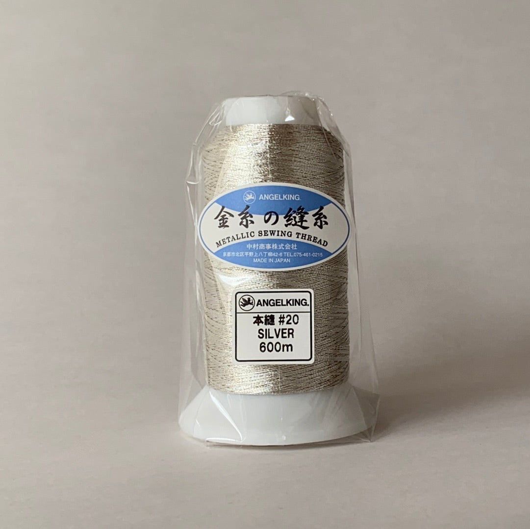 Gold Metallic Thread, Count 20 - Heavy-Duty Industrial Metallic Thread for Sewing and Embroidery, 600m