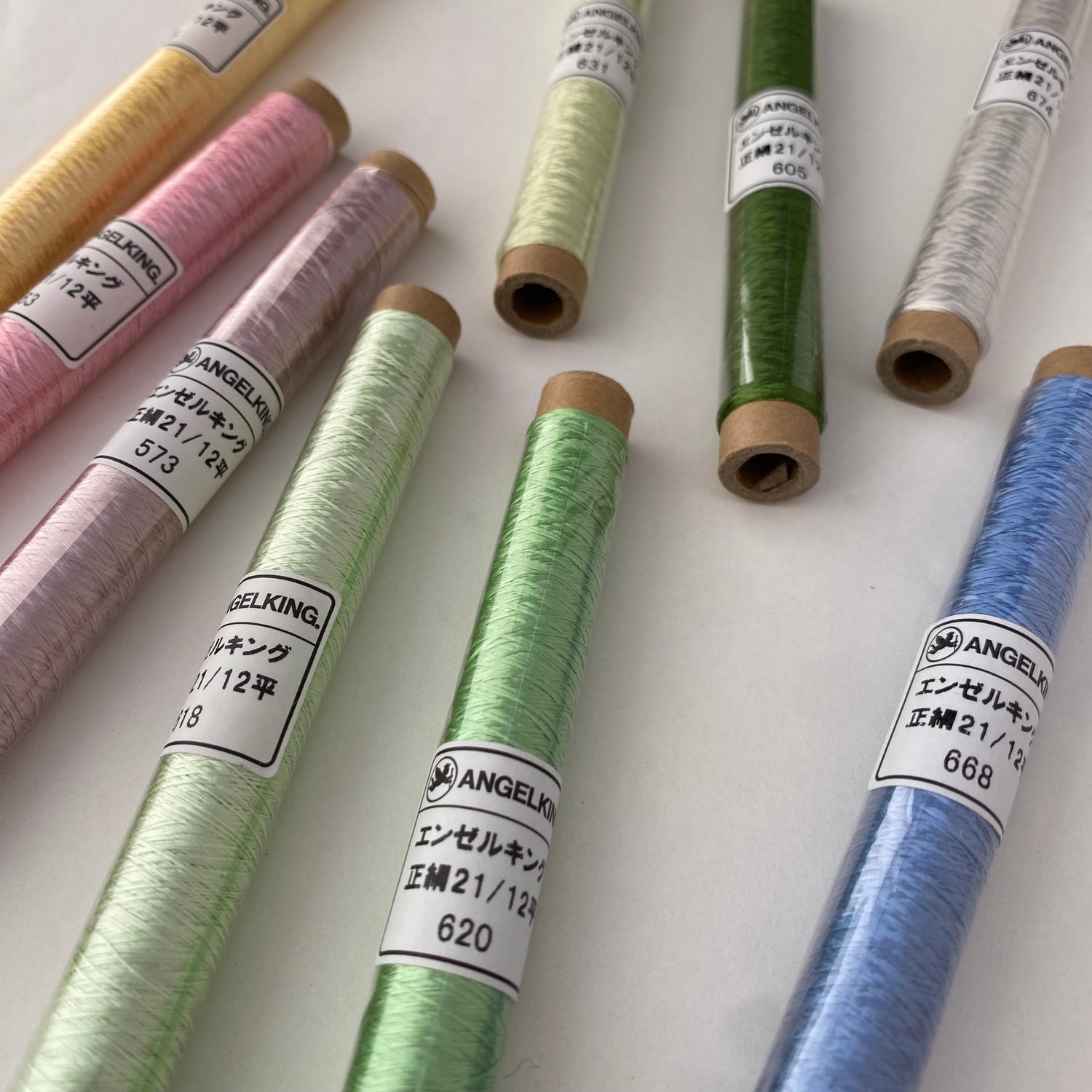 シガレット巻　ナチュラル素材　（綿・シルク・ウール混）