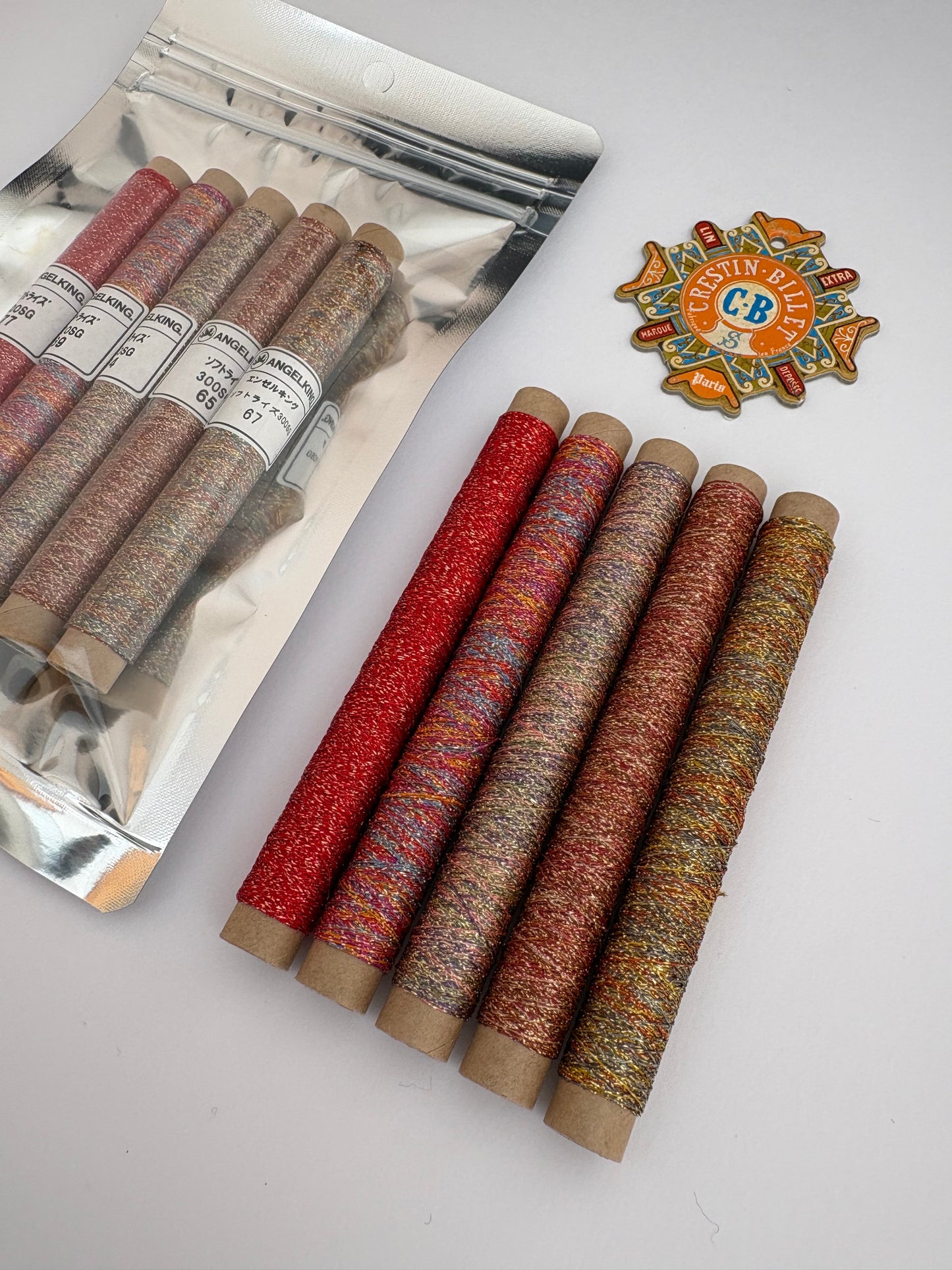 ソフトライズセット（大人な輝き・マルチカラー×ラメの刺繍糸）