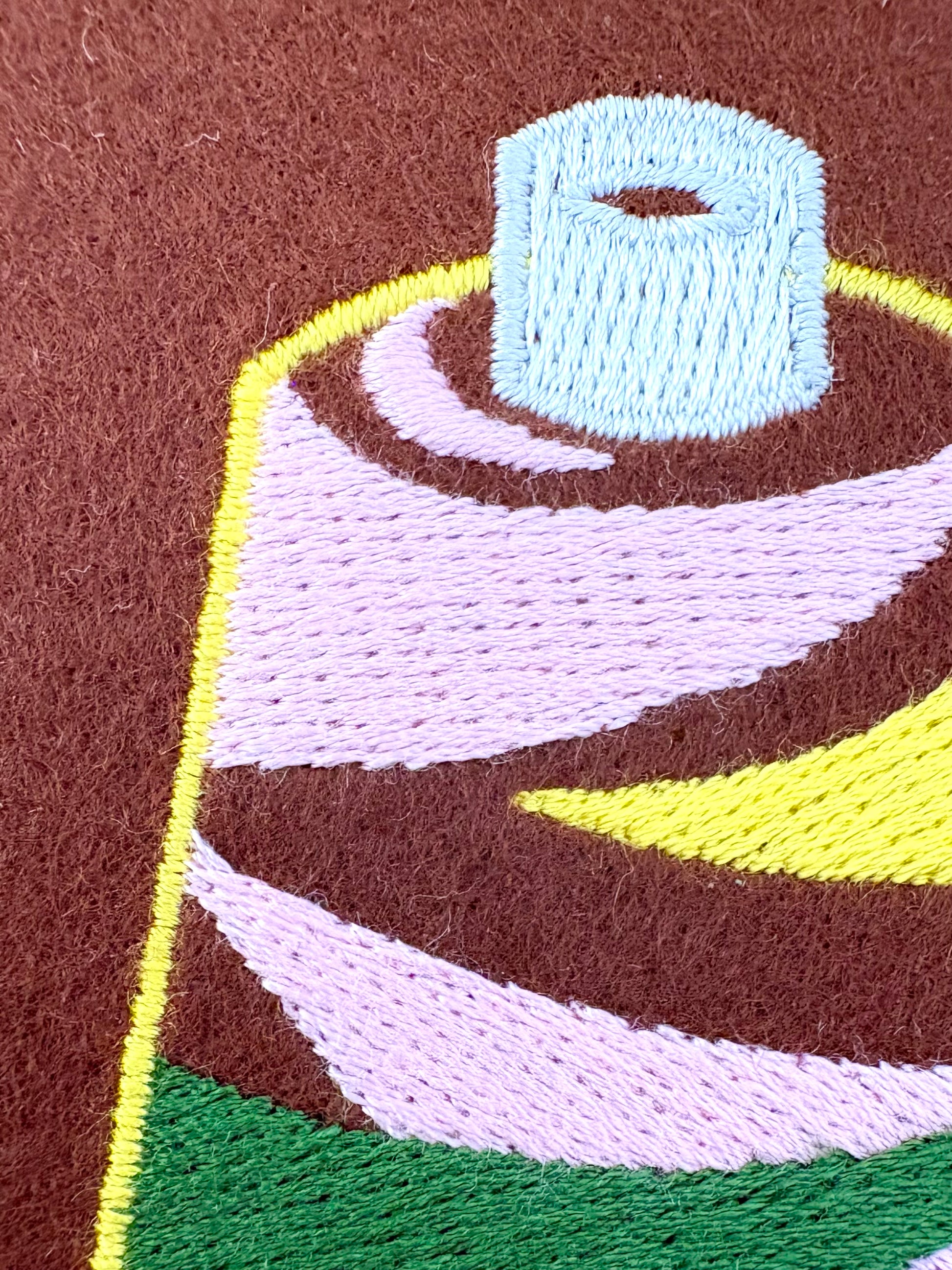 モダールレーヨンミシン刺繡糸刺繡サンプル