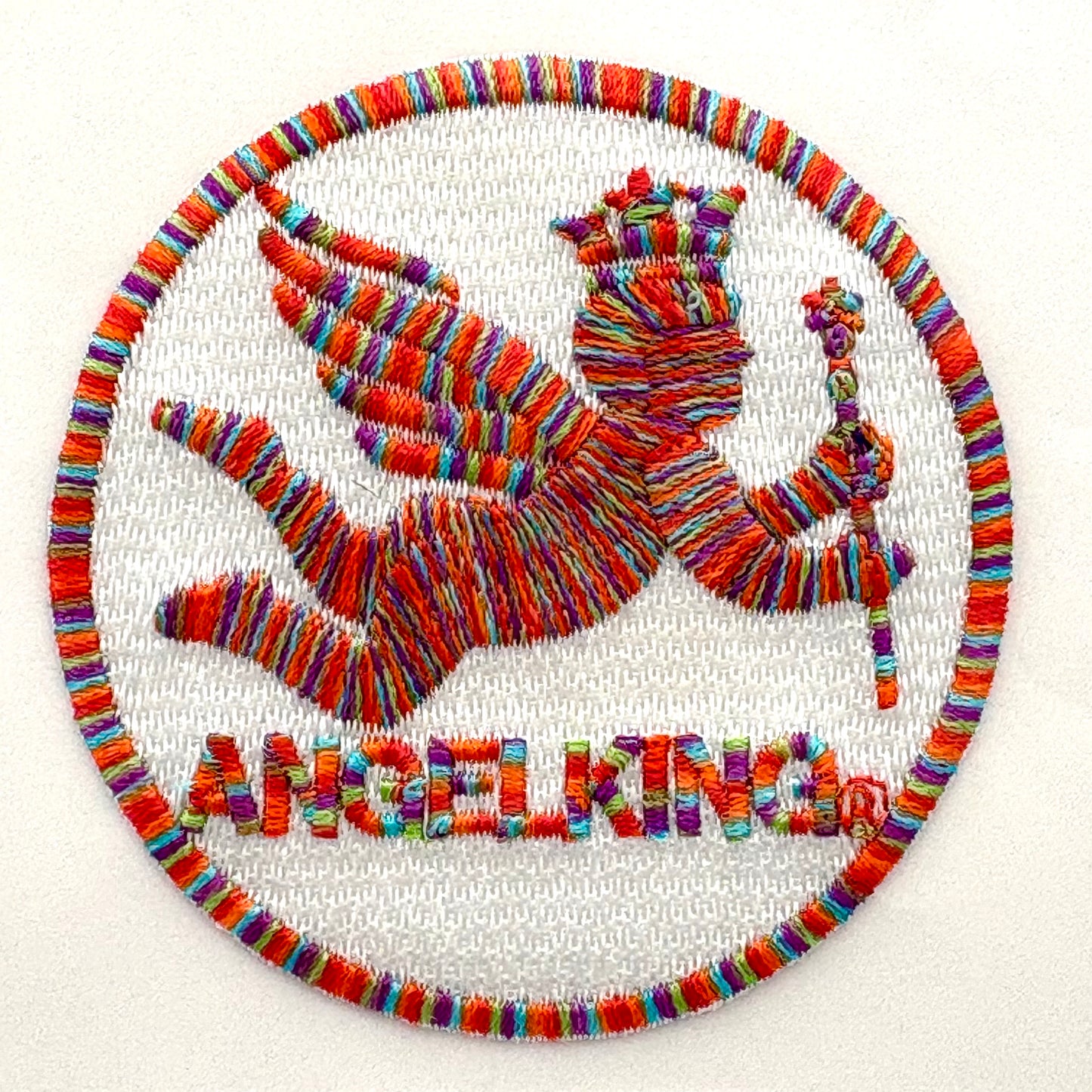 シルメイトマルチカラー　刺繍サンプルエンゼルキングロゴ