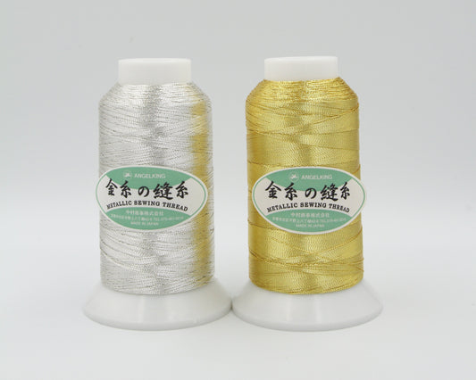 金糸の縫糸 30番手　縫製・刺繍に使える工業用メタリック糸　1000m