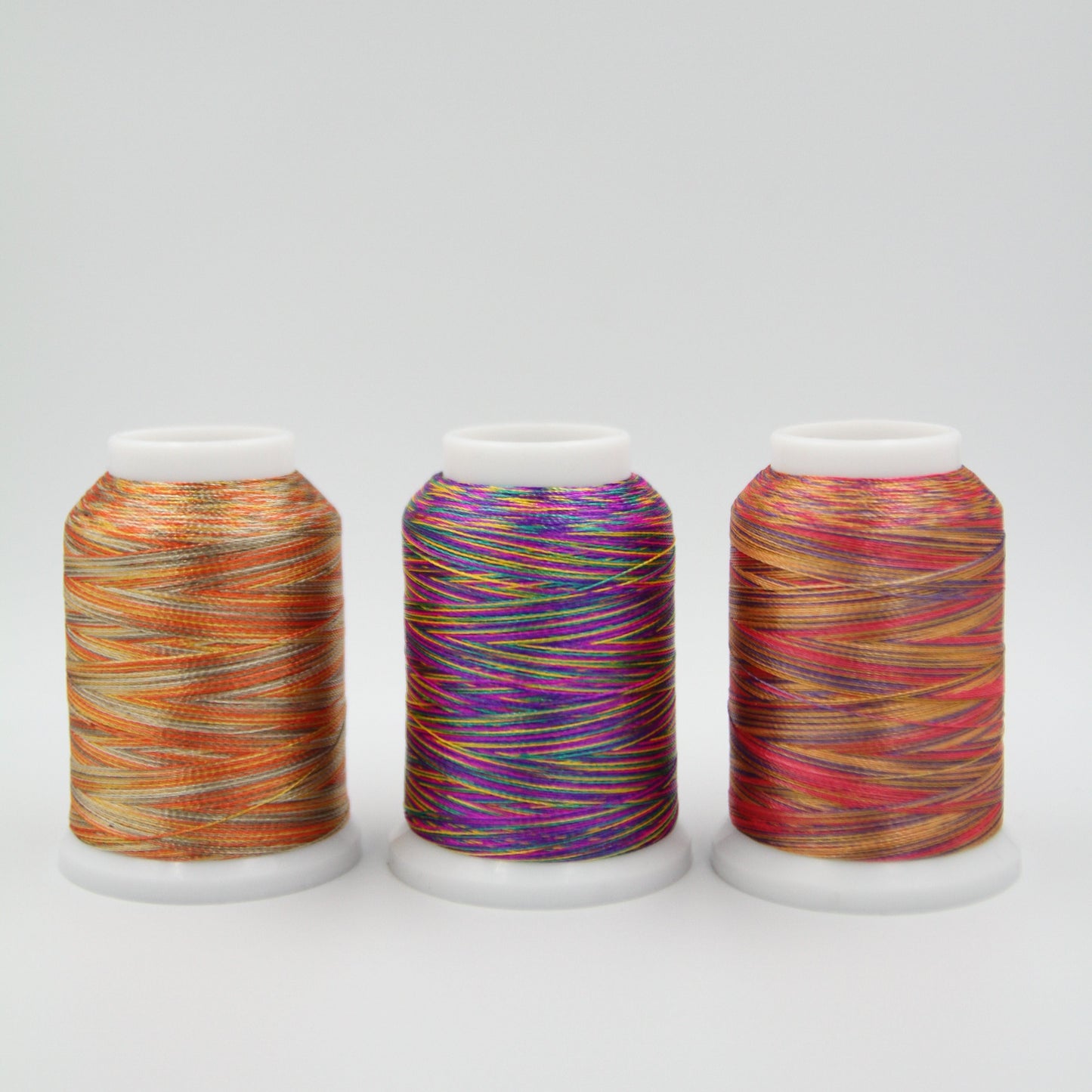 バリエ見本帳（ポリエステルマルチカラー刺しゅう糸24色展開+白・黒・生成　掲載）