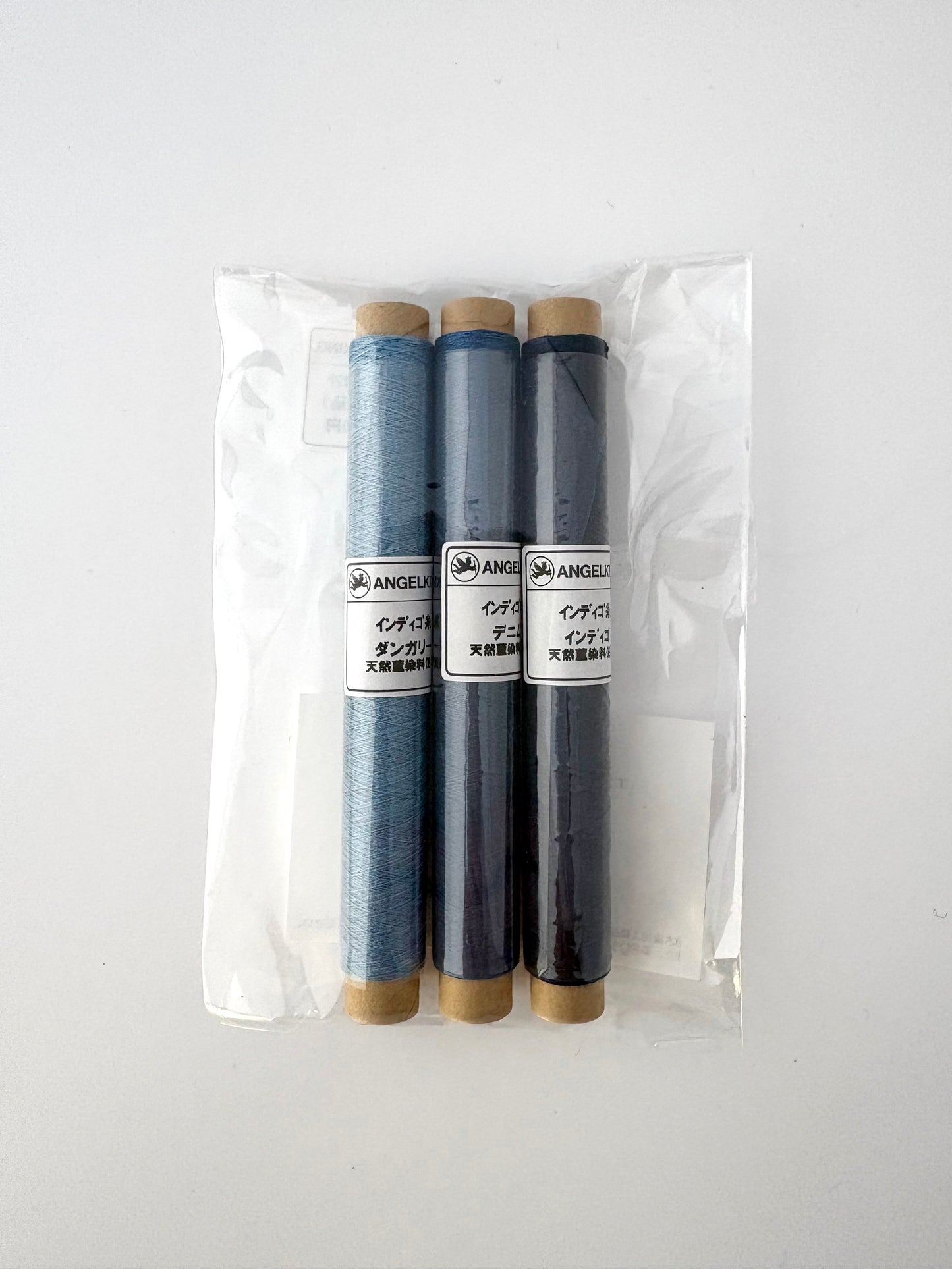 インディゴ糸（スーピマ綿使用）100ｍ×3色セット