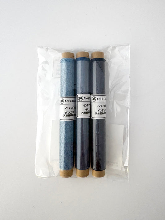 インディゴ糸（スーピマ綿使用）100ｍ×3色セット