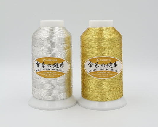 金糸の縫糸 50番手　縫製・刺繍に使える工業用メタリック糸　3000m