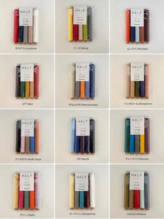 刺繍初心者におすすめセット　ハーフ50m×5色