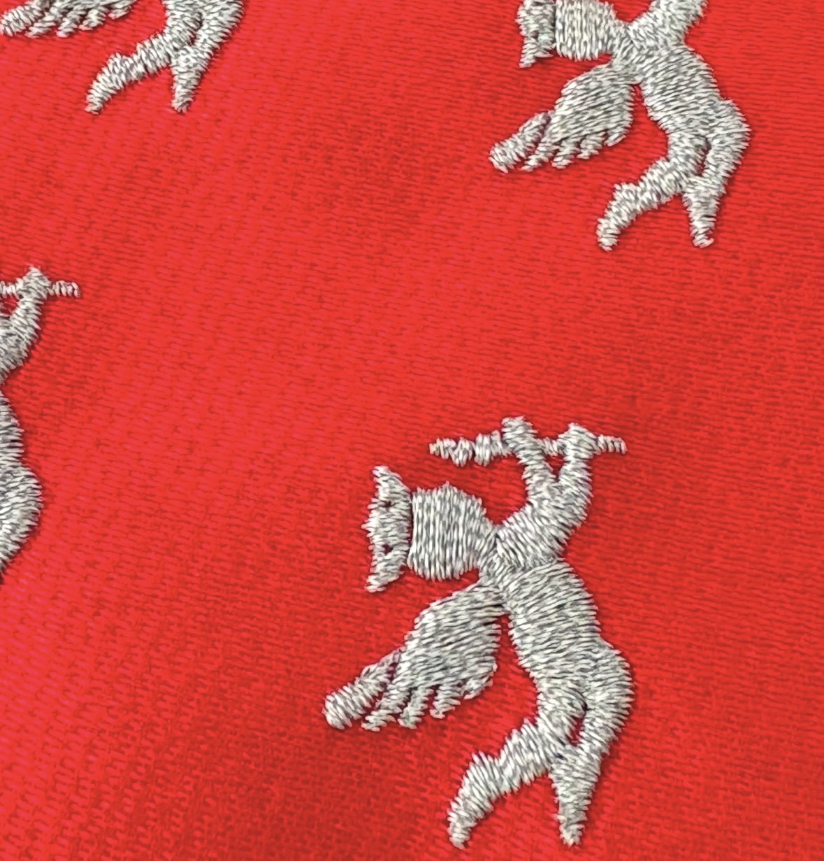 反射刺繍サンプル エンゼルキングロゴ