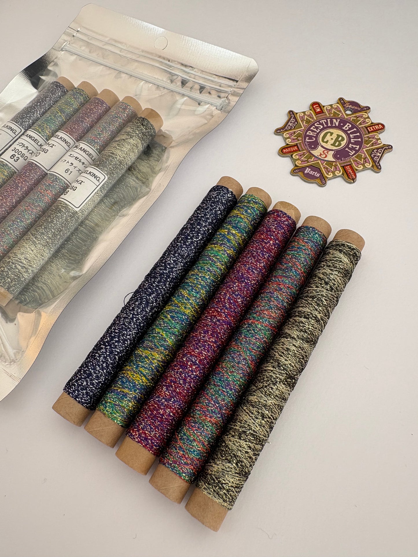 ソフトライズセット（大人な輝き・マルチカラー×ラメの刺繍糸）