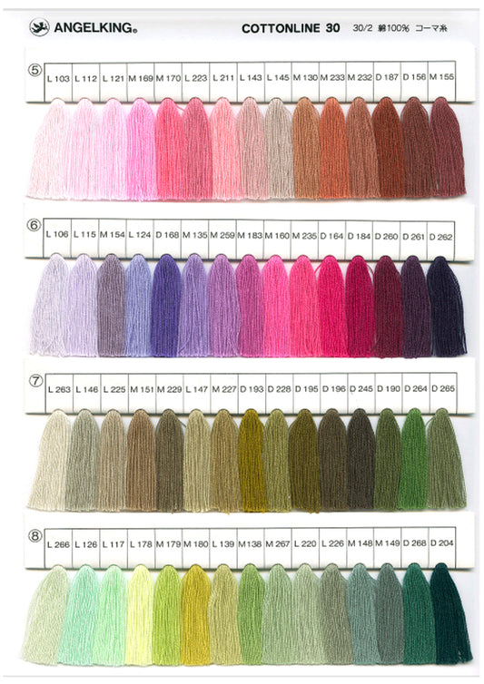 コットンライン30/2（綿ミシン刺繍糸）　色番L103-D204