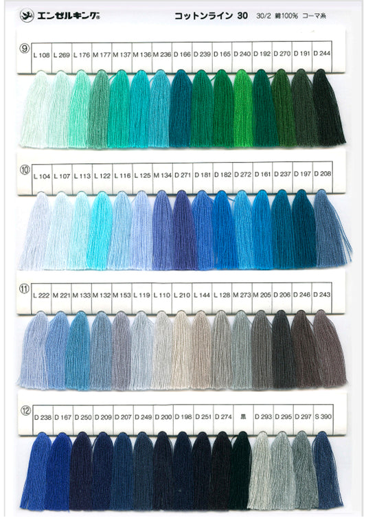 コットンライン30/2（綿ミシン刺繍糸）　色番L108-S390