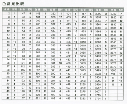 ソフエル　見本帳6列目